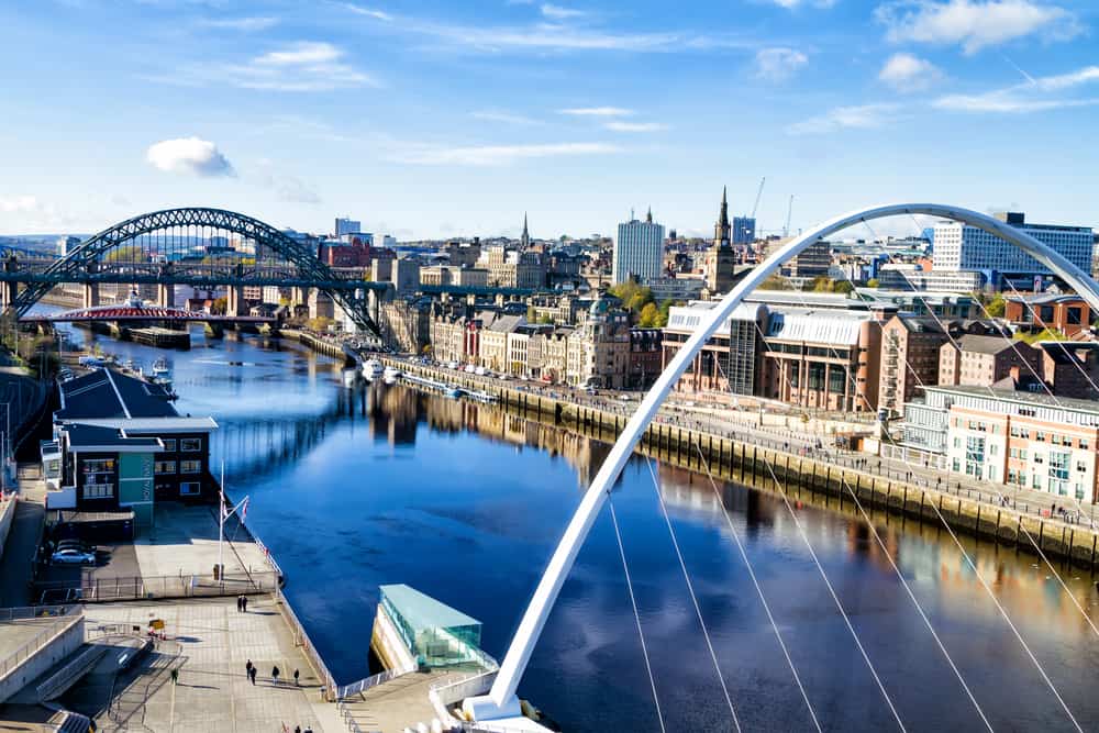View of Newcastle Across Tyne Bridge