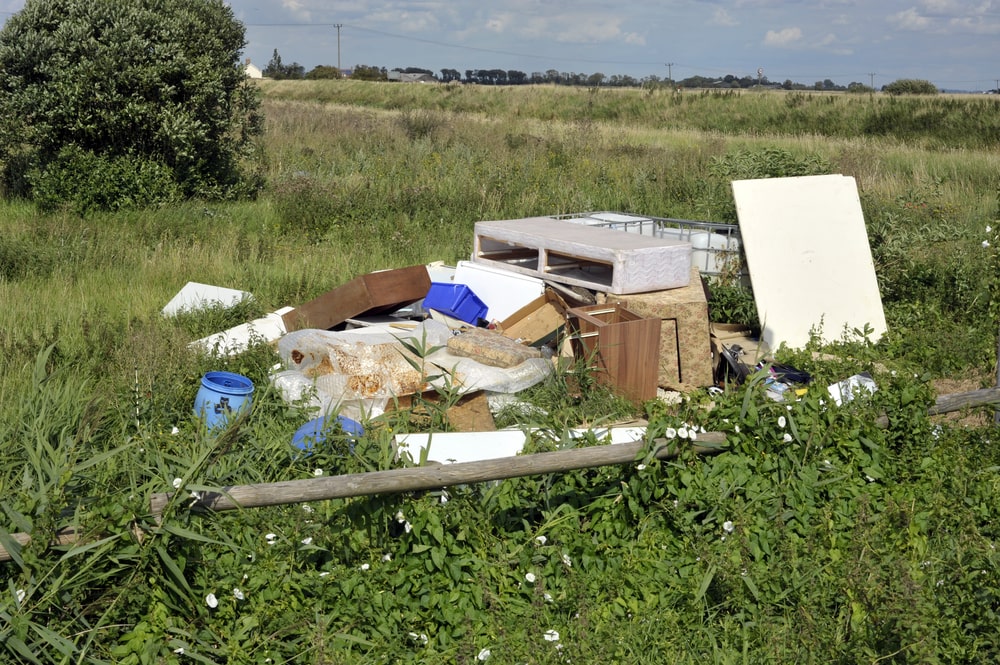 Fly Tipped Waste In Countryside
