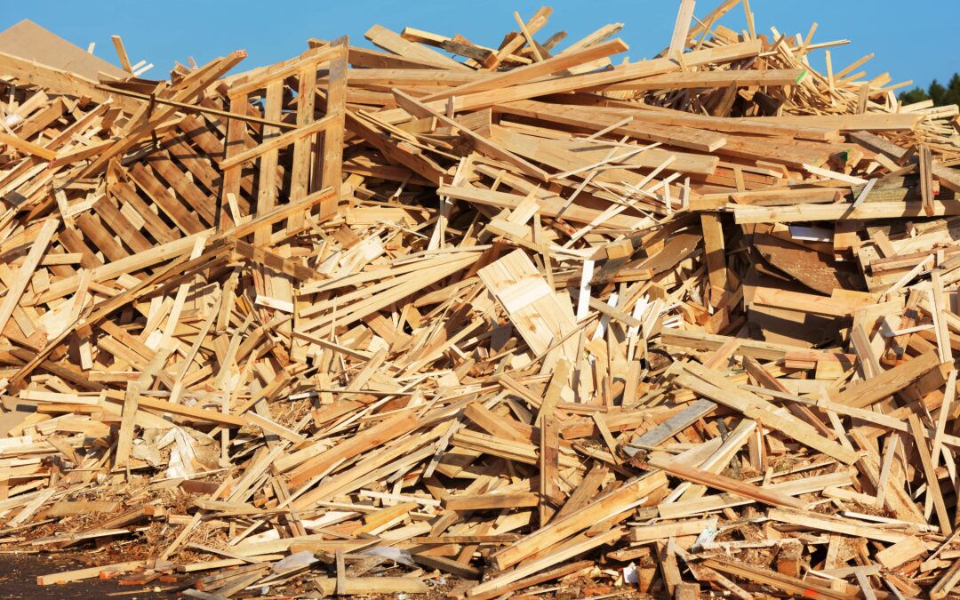 Pile of wood waste